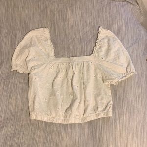 American eagle bubble puff sleeve blouse